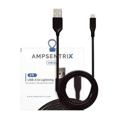Ampsentrix Infinity Lightning Ladekabel USB-A auf Lightning 1 Meter