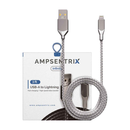 Ampsentrix Infinity Lightning Ladekabel USB-A auf Lightning 1 Meter