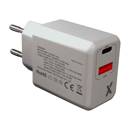Ampsentrix 20W Dual-Netzteil USB-C & USB-A Schnellladegerät